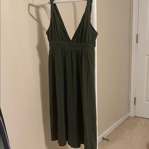 J. Crew Deep Green Midi Dress